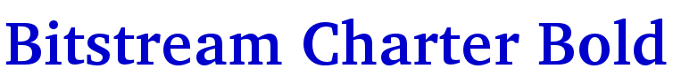 Bitstream Charter Bold шрифт
